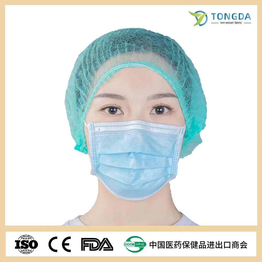 Disposable PP Nonwoven Clip cap/Bouffant Head Cover/Mob Cap/Surgeon Cap