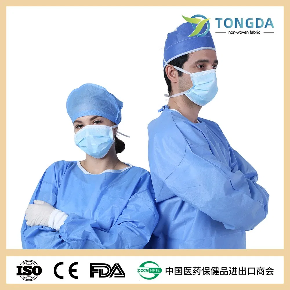 Disposable Surgical Non Woven Patient Gown with Long Sleeve