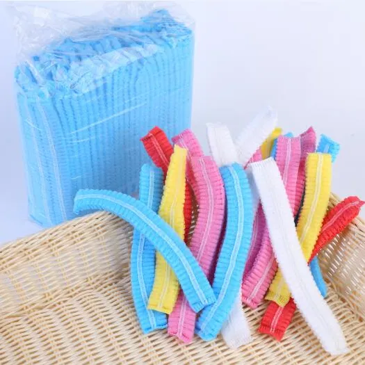Disposable Non Woven Fabric Stripe Surgical Bouffant Mob Clip Cap