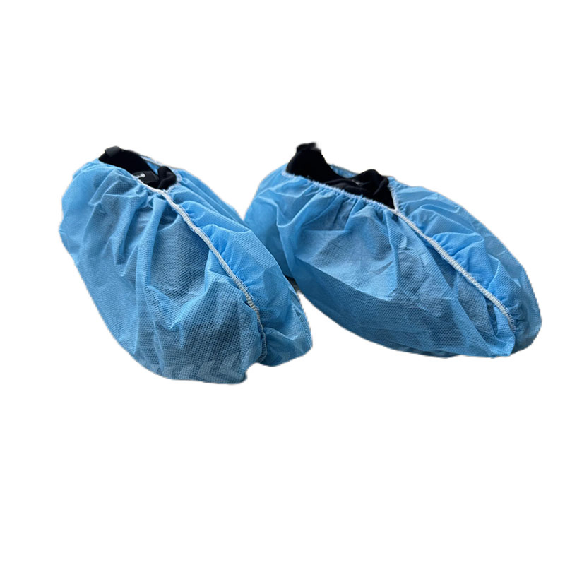 Disposable Nonwoven Shoe Cover with Non-Slip Thread and Elastic Band