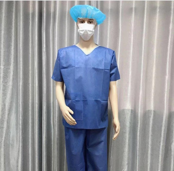 Wholesale Hospital Uniforms Scrub Suits Disposable SMS Scrub Set Nonwoven for Medical Professionals