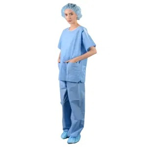Medical Pajamas Suits Disposable Use Protective Scrub Suits Hospital Uniform