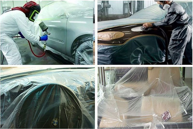 Plastic Protective Prefolded Hand Masker Cover Sheet When Painting