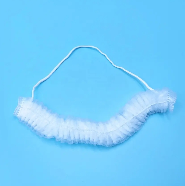 Beard Cover for Personal Care Disposable Non Woven Beard Cover Blue and White