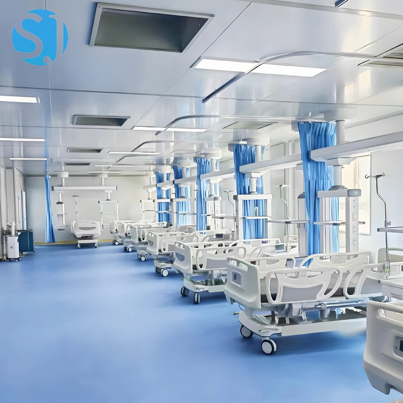 Medical Cubicle Curtain Hospital Curtain Fire Retardant Antibacterial with Track System for Infection Control