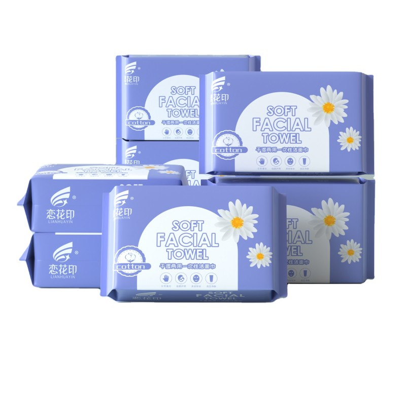 Custom Logo Disposable Face Towel Nonwoven Technics for Adult Baby Facial Cleansing Makeup Home Bathroom Kitchen