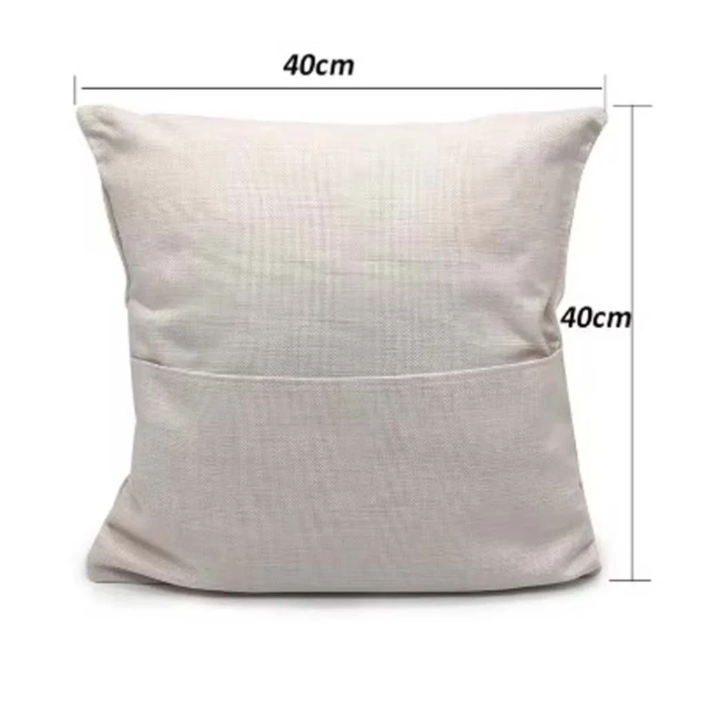 16 Inch Sublimation Pocket Linen Pillow Covers for DIY Christmas Reading Gifts