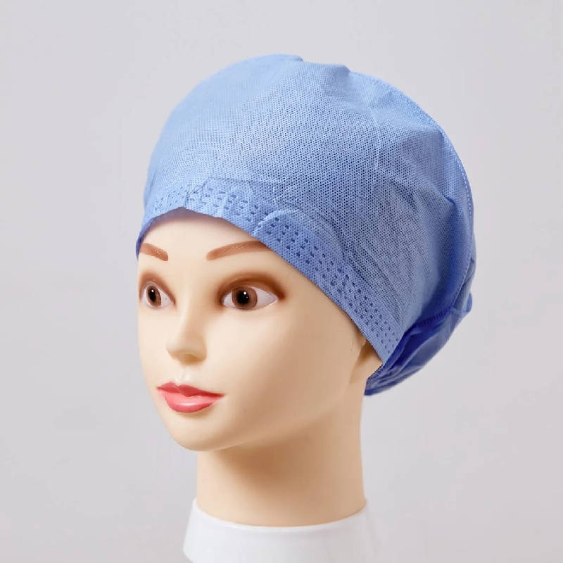 Disposable Surgical Cap Surgeon Cap SMS Non Woven Hood Cap for Doctor Hospital