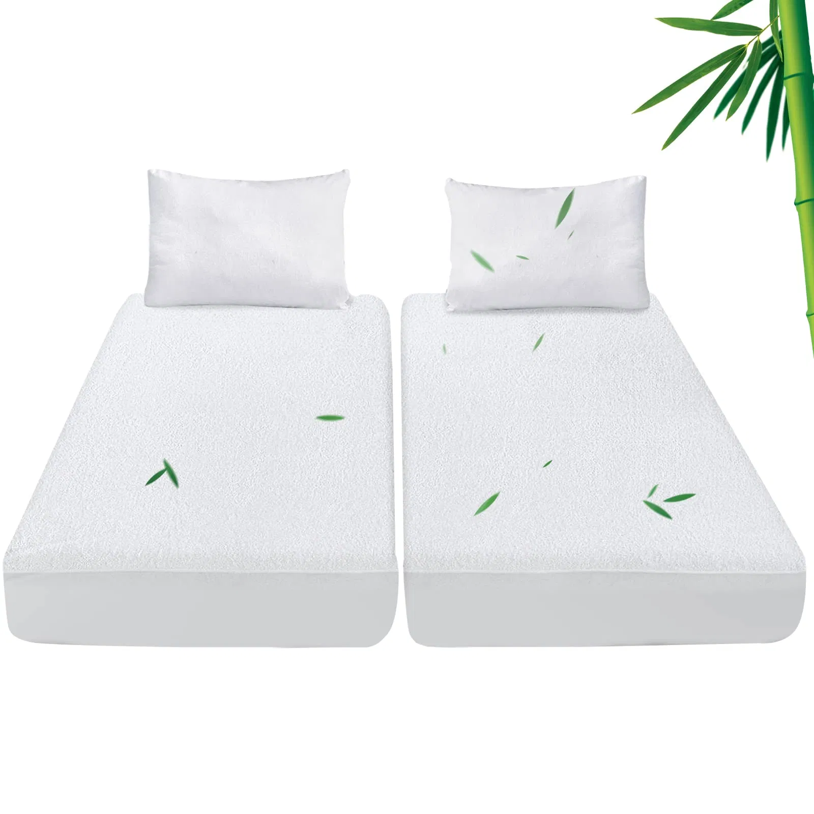 75%Bamboo/ 25% Polyester Waterproof Bamboo Terry Mattress Protector Cover