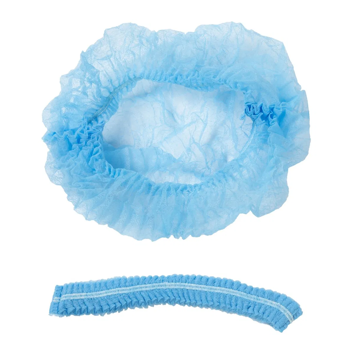 Non-Woven Hair Clip Net Working Nurse Ponytail Mob Cap Disposable Scrub Bouffant Cap with Elastic for Doctor/Surgeon/Nurse/Worker