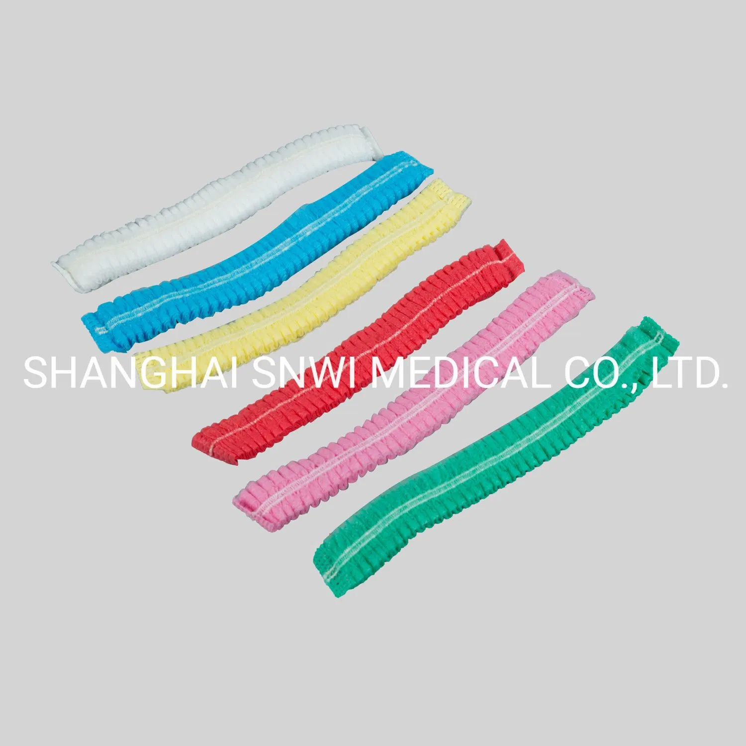 Disposable PP PE Hats One Time Use Yellow White Green Blue Scrub 19inch 20 Inch 21 Inch Clip Bouffant Caps