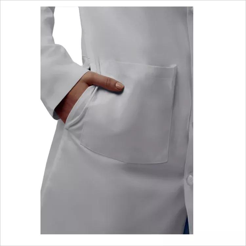 Green Cotton Medical Hospital Workwear Long Sleeves Unisex Lab Coat