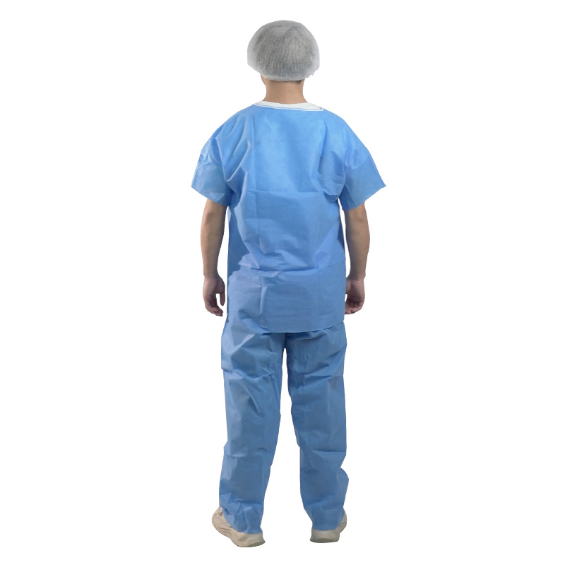 Wholesale Hospital Uniforms Scrub Suits Disposable SMS Scrub Set Nonwoven for Medical Professionals