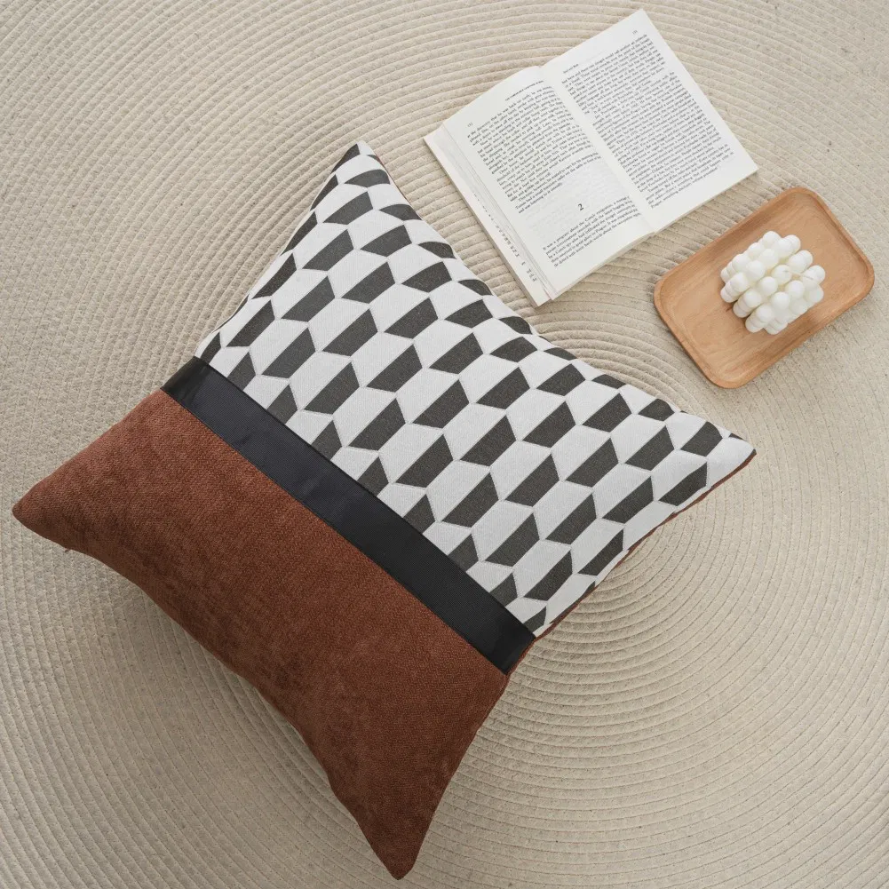 Pack of 2 Decorative Pillow Covers 18X18 Inch Soft Chenille Couch Throw Pillows Cushion Covers for Home Decor Sofa Bedroom Living Room