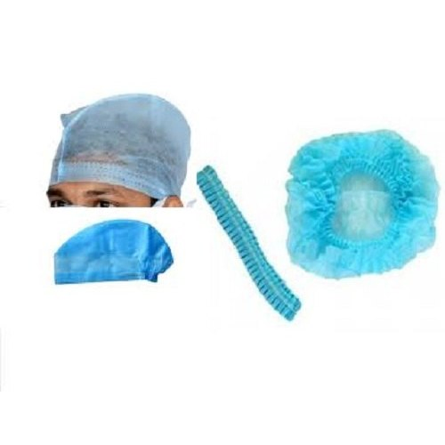 Non-Woven Hair Clip Net Working Nurse Ponytail Mob Cap Disposable Scrub Bouffant Cap with Elastic for Doctor/Surgeon/Nurse/Worker