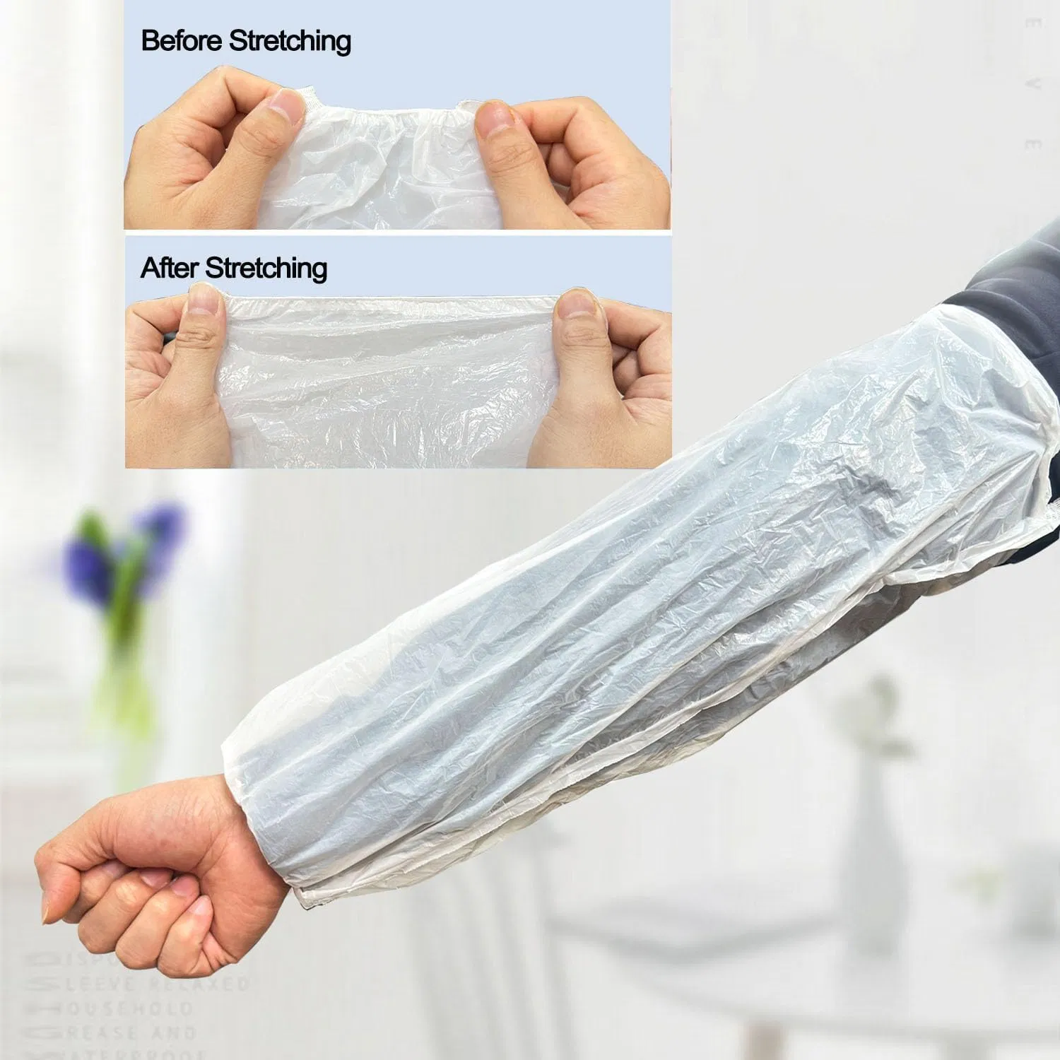Disposable Sleeve Cover, Waterproof &amp; Stain-Resistant, Arm Protection for Kitchen Cooking, Cleaning Operations