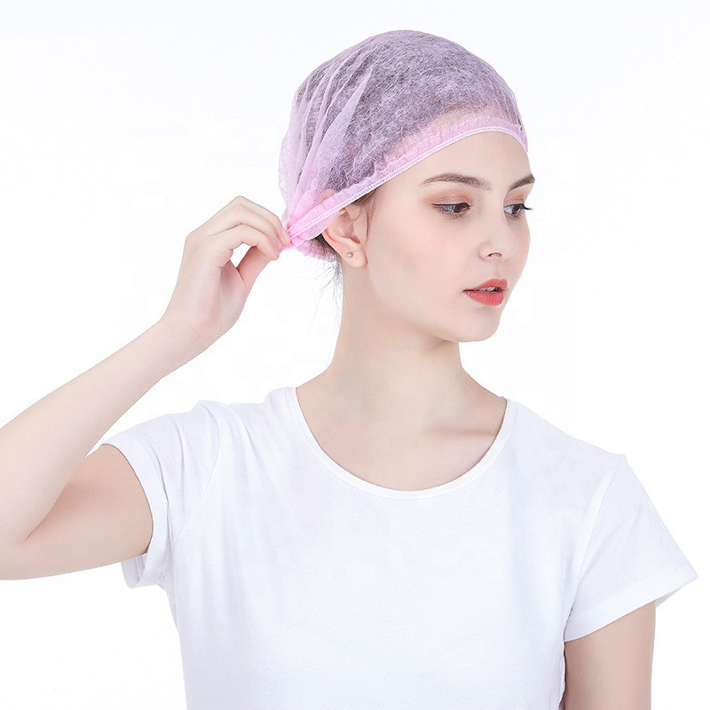 High Quality Medical Disposable PP Non Woven Clip Cap Mob Cap Strip Elastic Bouffant Cap for Nurse/Doctor