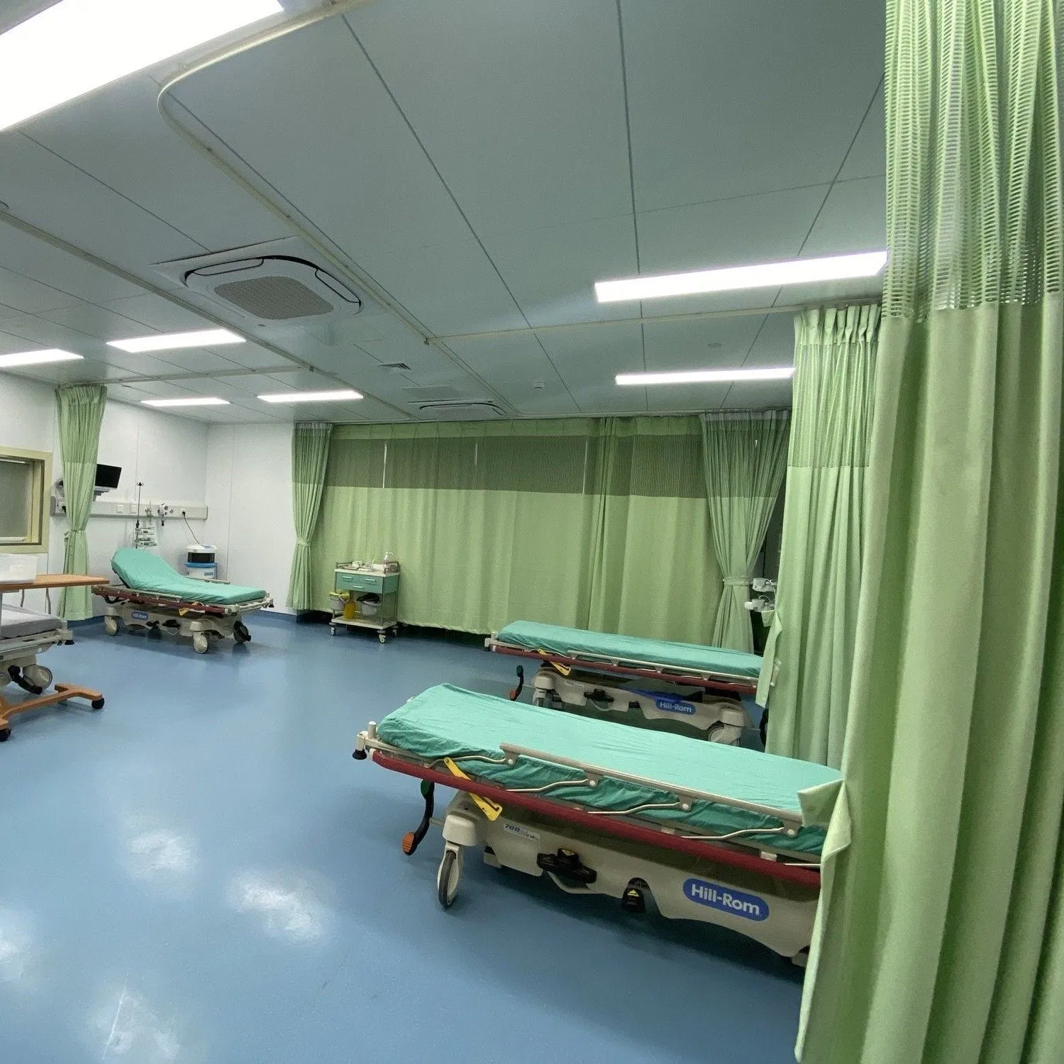 Hospitals Antibacterials Waterproof Flame Retardant Polyester Medical Curtain Track Anti-Bacteria Hospital Curtains