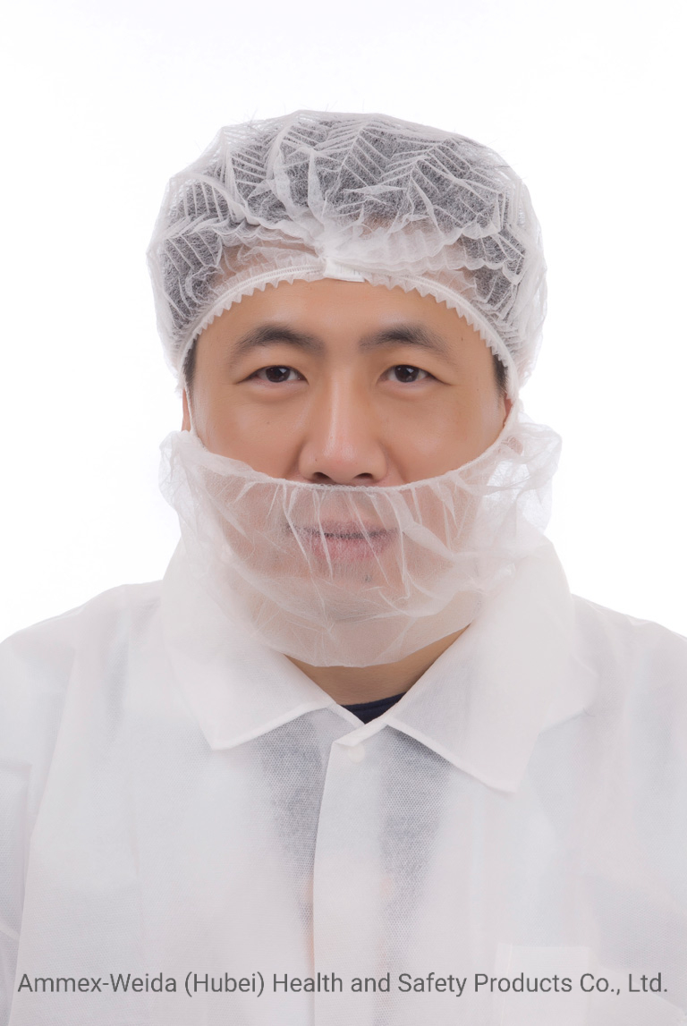 Disposable Soft Non-Woven Protective Beard Cover with Single Elastic for Sanitary