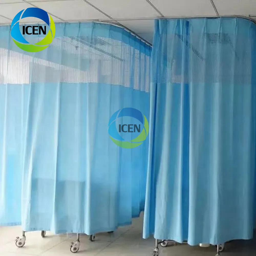 in-R117 Privacy Medical Partition Curtains Hospital Cubicle Curtain with Flexible Flat Hook