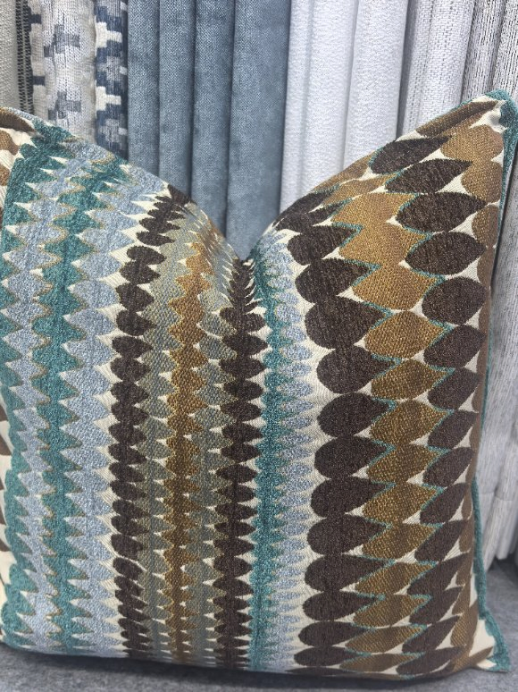 Aqua Water Drops Chenllie jacquard Cushion Coverwoven Pillow Cover