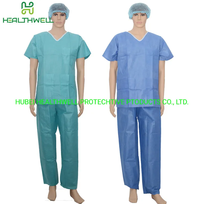 Disposable Protection Scrub Suit Front View