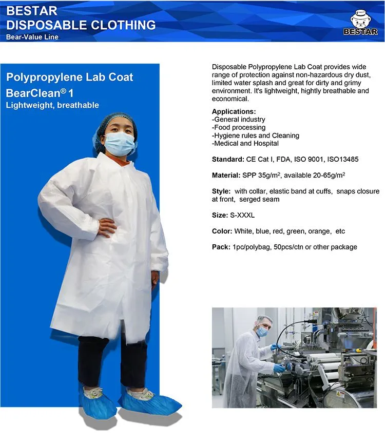 Disposable Lab Coat Detail 1