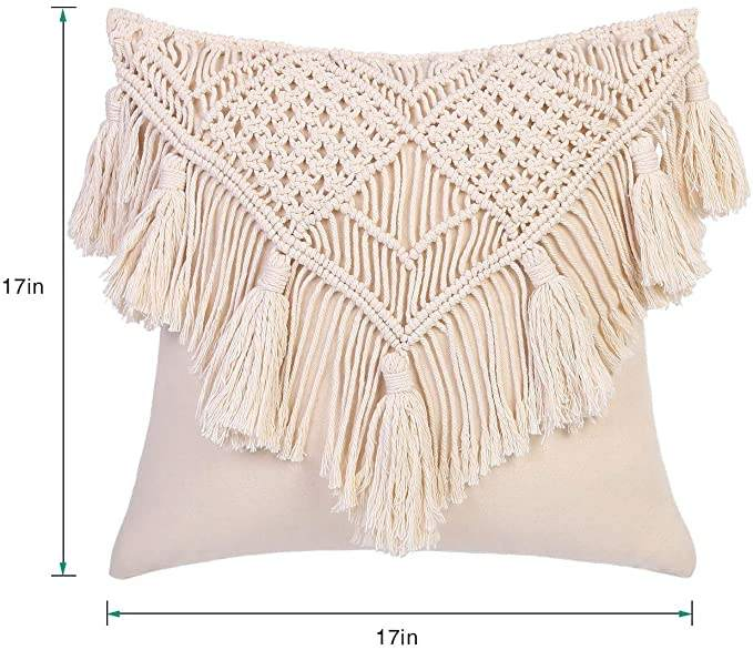 Boho Custom Home Decor Macrame Decorative Pillow Cover 45*45cm