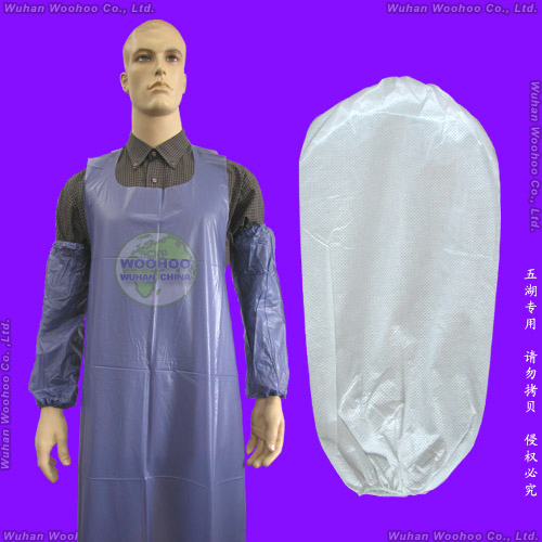 Waterproof Protective Medical/Surgical/CPE/SMS/PP/Nonwoven/Plastic Disposable PE Sleeve Cover for Household Cleaning/Clean-Room/Food Processing/Industry/Service
