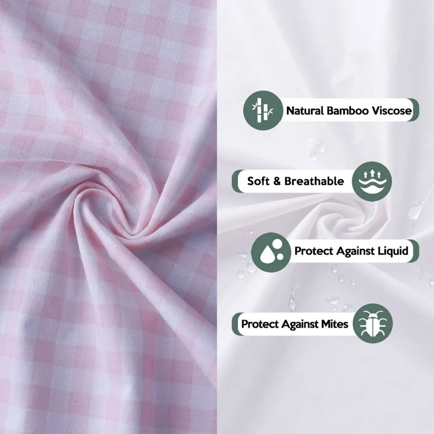 Wholesale Cheap Bamboo Cotton Jersey Mattress Pad Mattress Topper Cover Protector for Home Textile