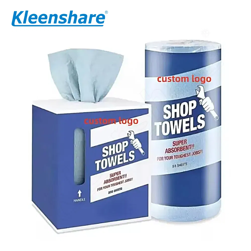 Durable Multi-Purpose Mechanic Disposable Heavy Duty Blue Cleaning Shop Towels