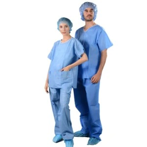 Medical Pajamas Suits Disposable Use Protective Scrub Suits Hospital Uniform