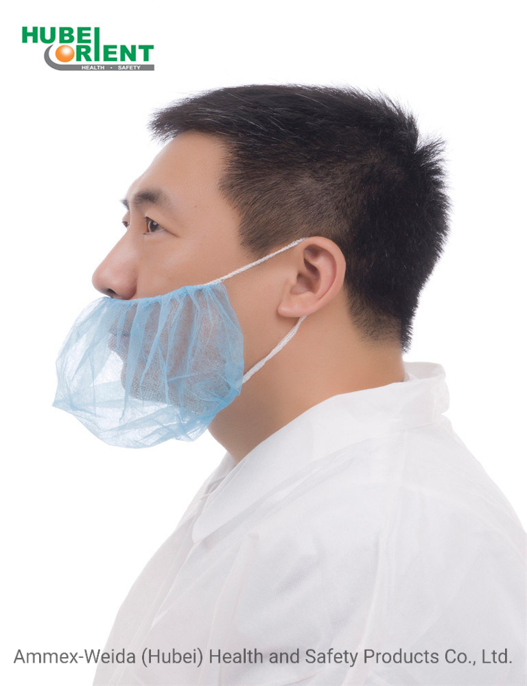 Disposable Soft Non-Woven Protective Beard Cover with Single Elastic for Sanitary