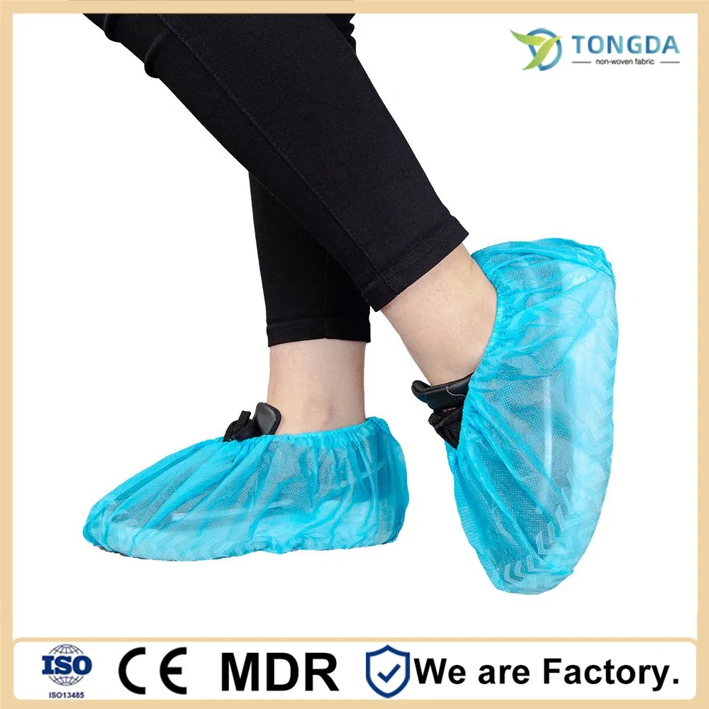 Customized High Elasticity Disposable Nonwoven Lab/Workshop Anti-slip Shoe Cover