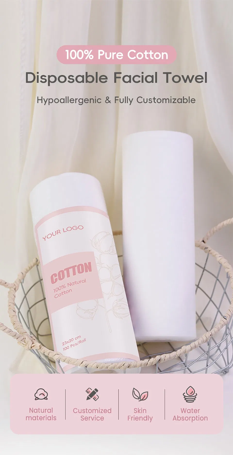 Disposable Face Towel Detail