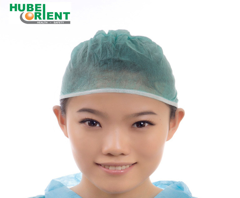 Surgeon Disposable Head Cap PP SMS for Doctor Cap with Ties at Back