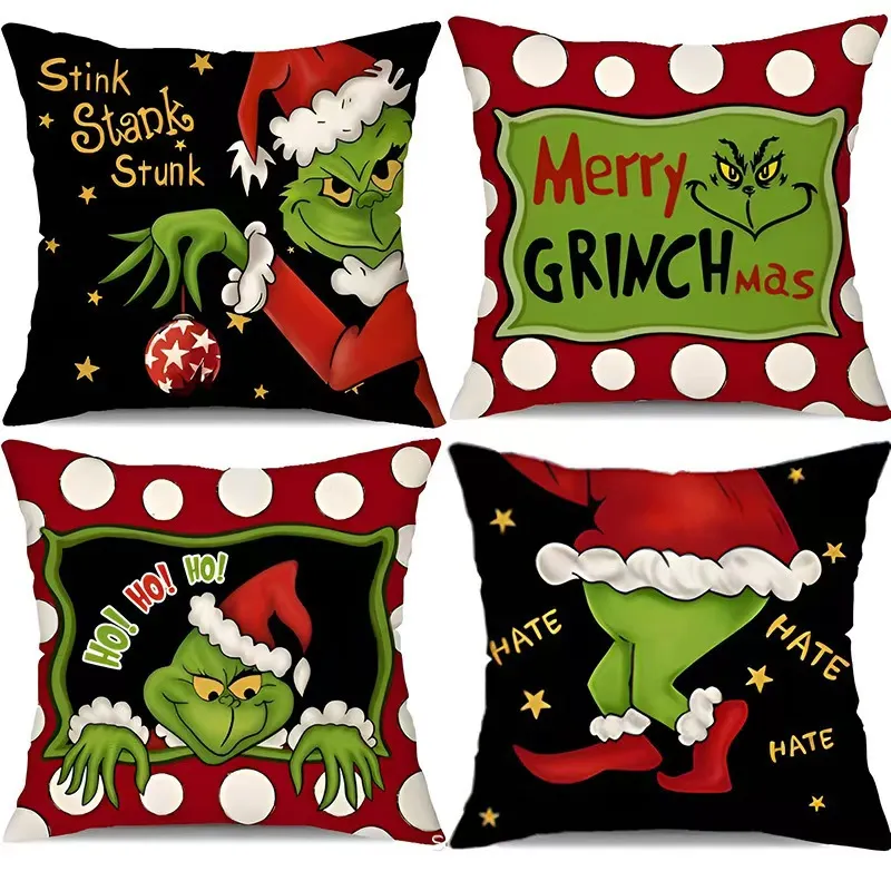 Merry Grinch Pillows Decor 4