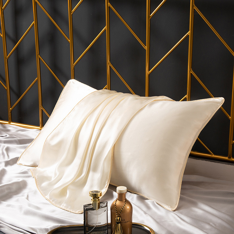 Natural Material Soft Luxury 100% Mulberry Silk Pillowcase 25mm Pillow Case ODM/OEM Home Textile Pillow Cover High Quality Bedding