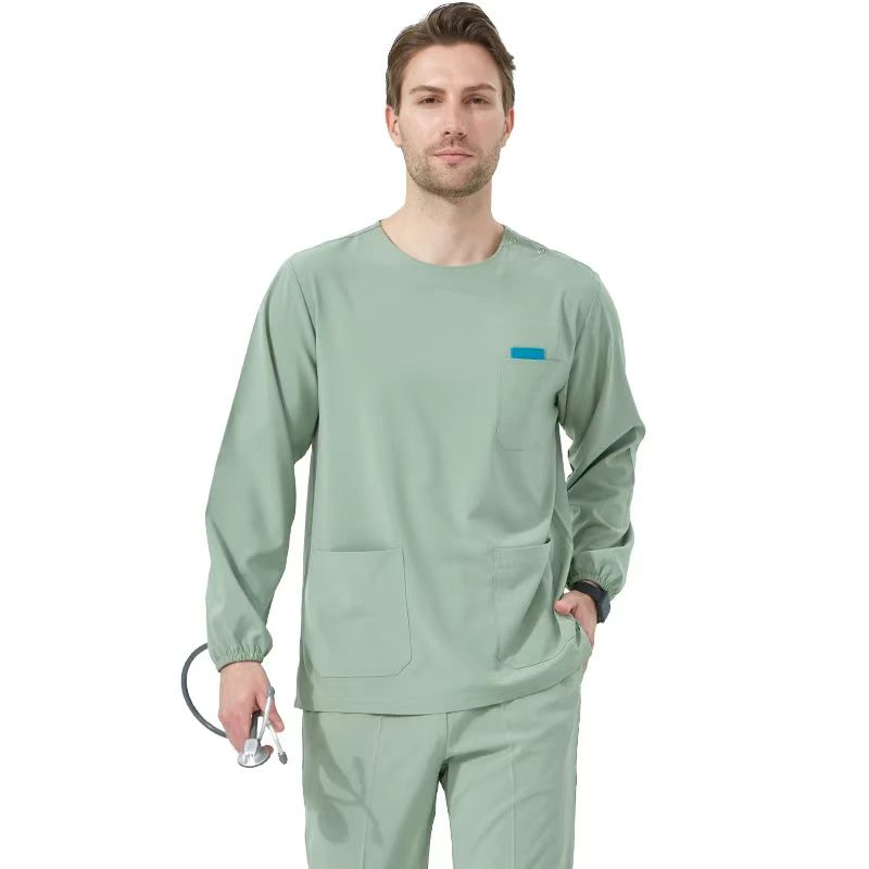 "Surgical Scrubs, Quick-Dry Scrub Suits, Short-Sleeve Operating Room Workwear, Long-Sleeve Doctor Coats"
