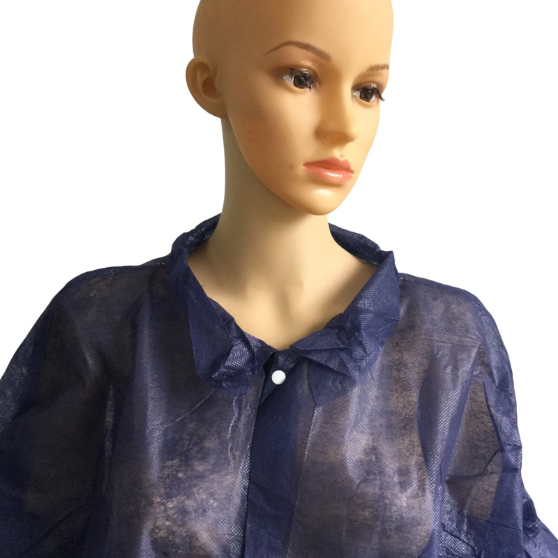 Disposable Non Woven Lab Coat Hospital Visitor Coat