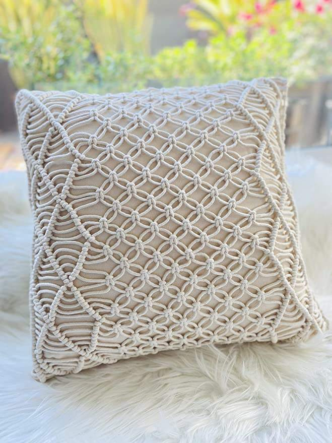 Boho Custom Home Decor Macrame Decorative Pillow Cover 45*45cm