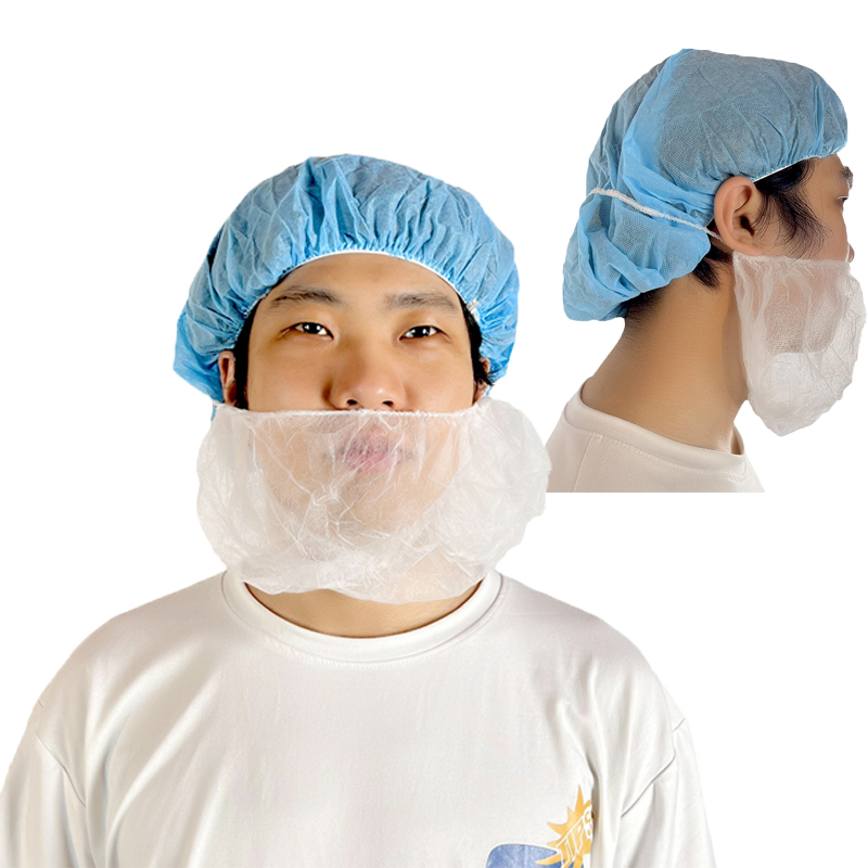 Polypropylene Disposable Nonwoven Beard Cover with Earloops