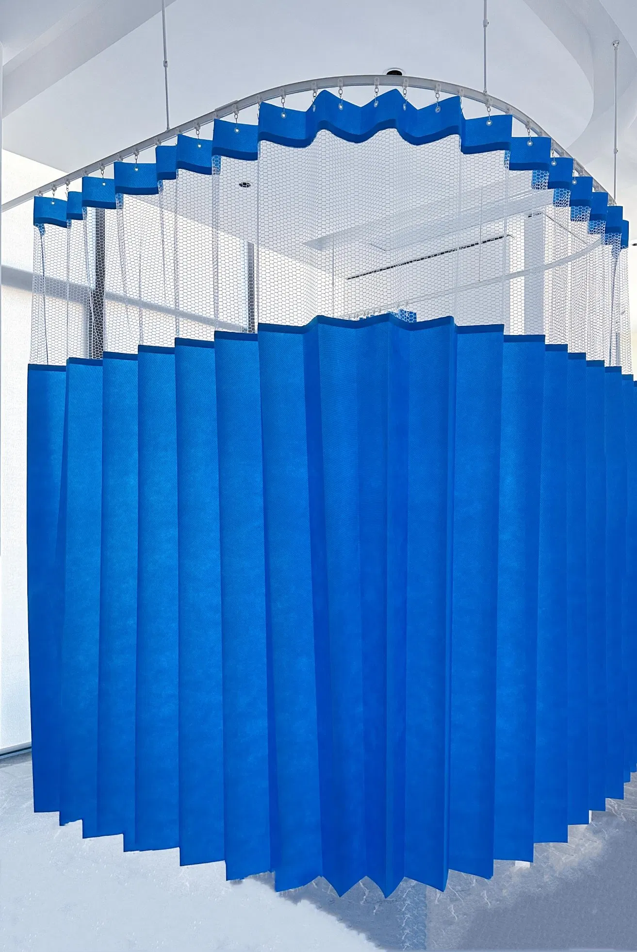 Esun Disposable Medical Privacy Mesh Partition Ward Hospital Partition Cubicle Curtains in Emergency Room