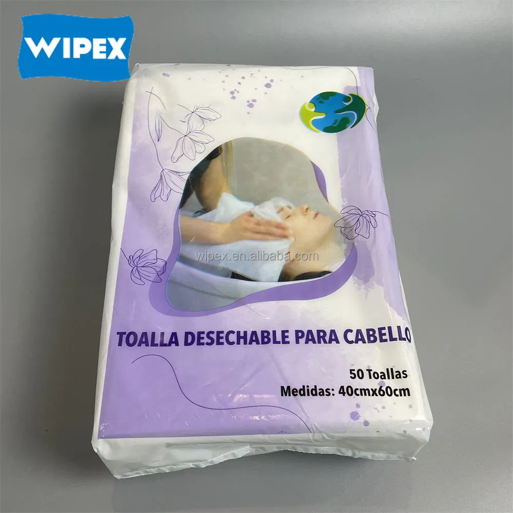 Eco Friendly Disposable Dry Hair Towels Nonwoven Salon Hair Towel Beauty Salon
