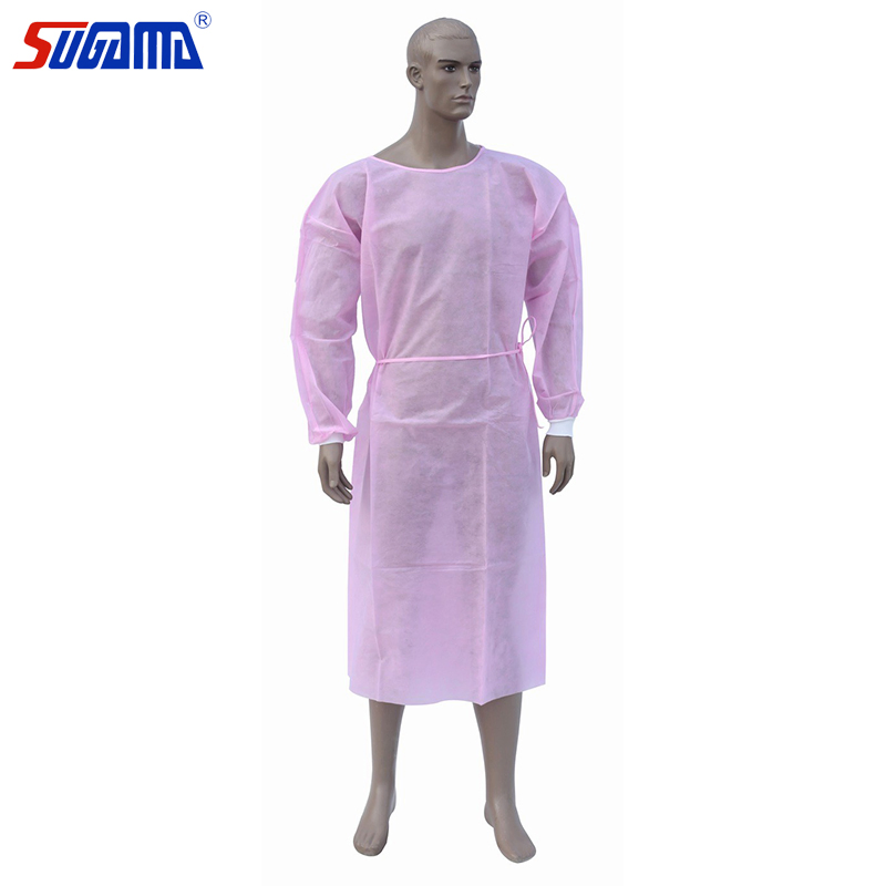 China Factory Supply Disposable SMS Nonwoven Fabrics Patient Surgical Gown with High Quality for Hospital Use