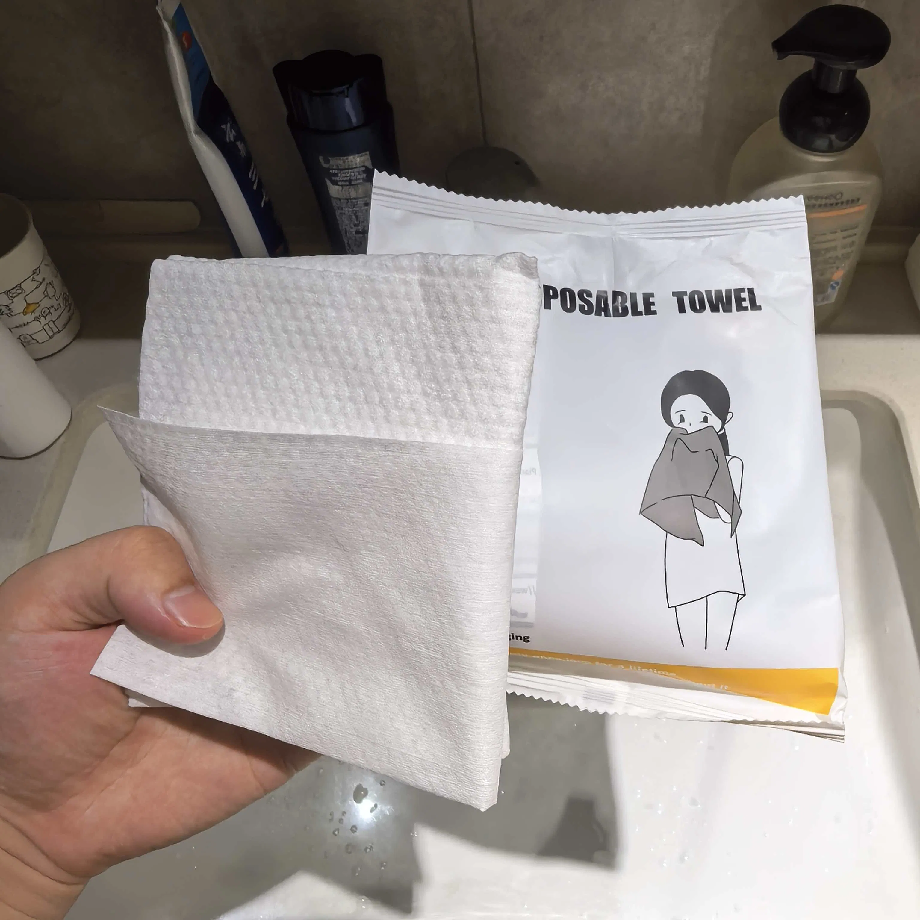 Disposable Bath Towel Disposable Bath Towel Travel Beauty Salon Thickening Can Be Customized Non-Woven Bath Towel