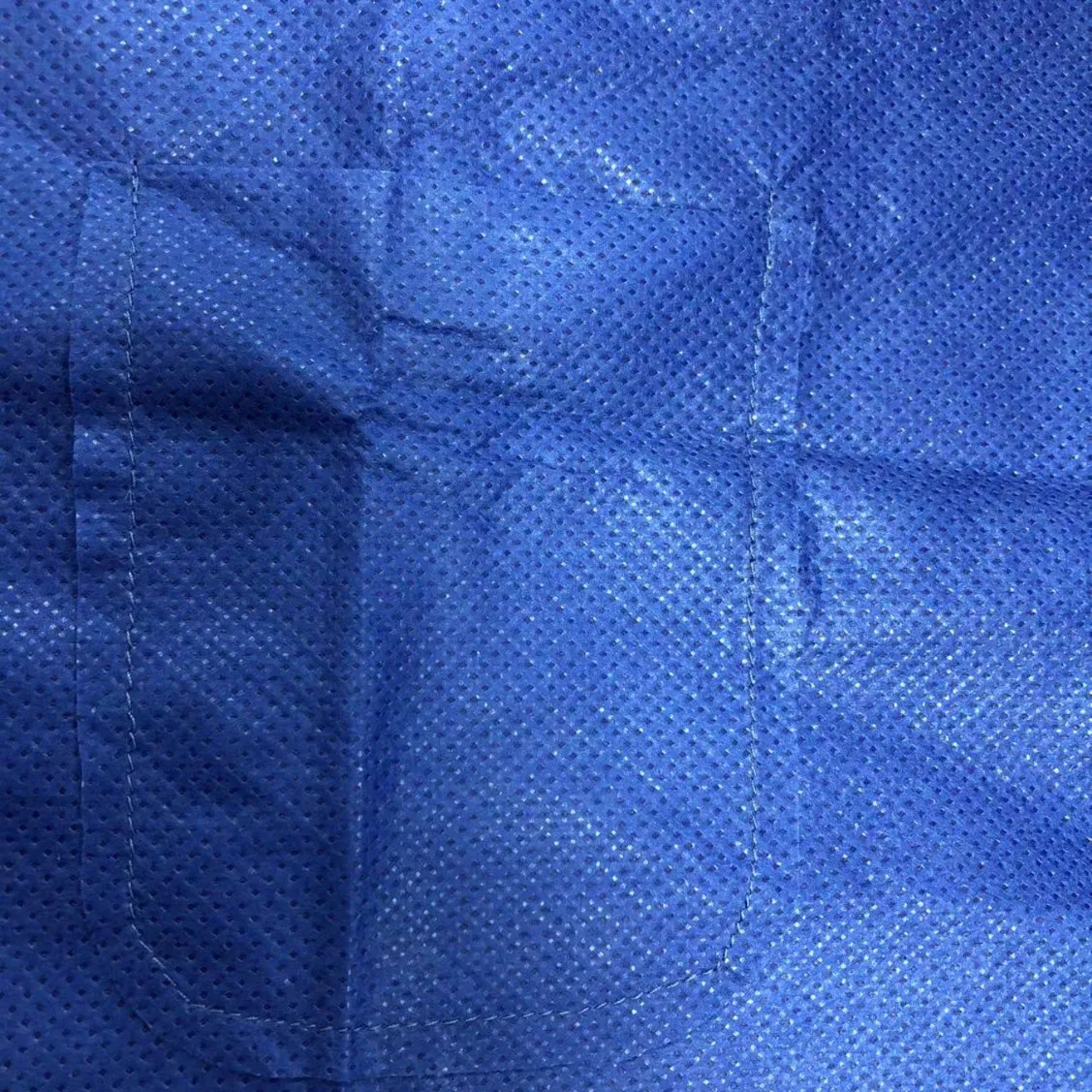 Eco-Friendly Disposable Short Sleeves Non-Woven V-Collar Scrub Suit Lab Coat with CE ISO Certification for Doctor Nurse Use