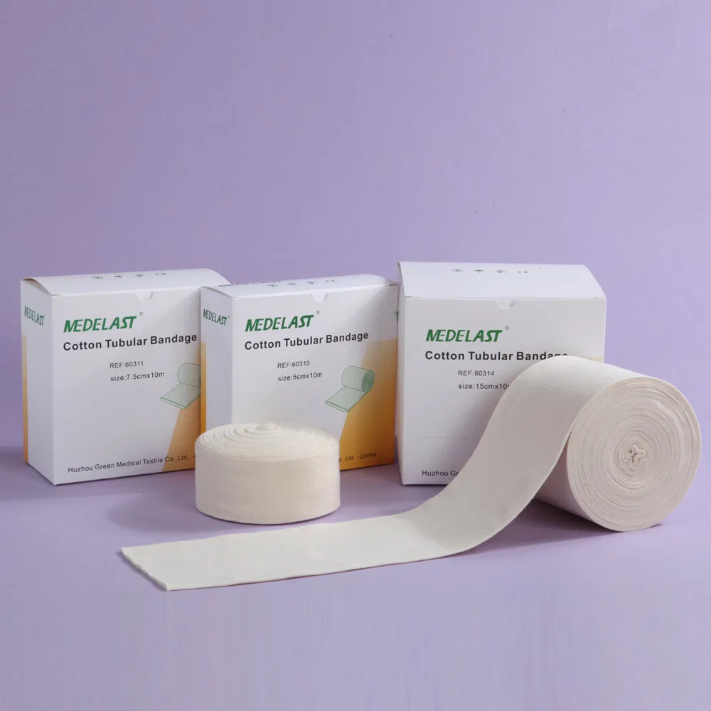 High Quality Medical Cotton Elastic Tubular Bandage Wrap for Arm, Knee, Leg