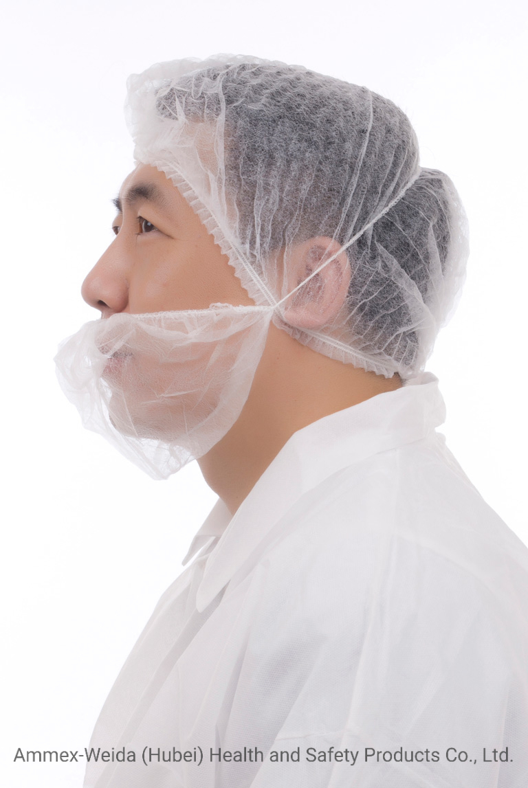 Disposable Soft Non-Woven Protective Beard Cover with Single Elastic for Sanitary