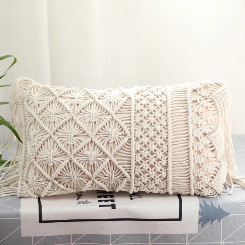 Boho Custom Home Decor Macrame Decorative Pillow Cover